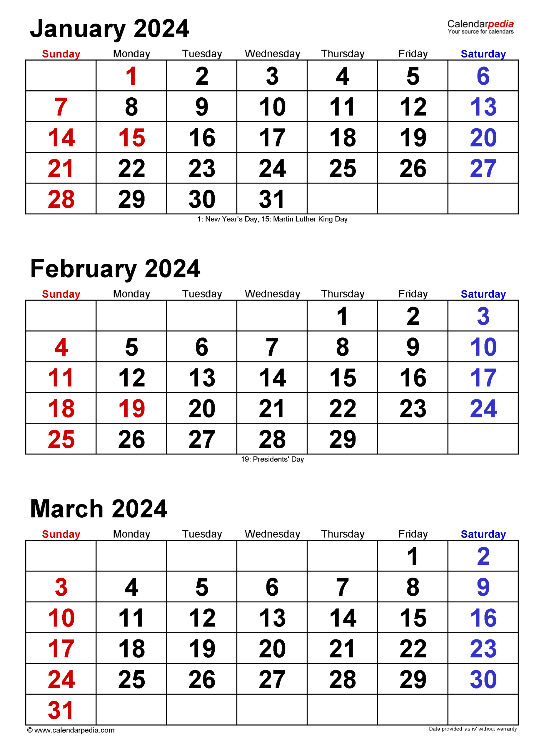 Quarterly Calendars 2024 - Free Printable Pdf Templates | Printable Calendar 2024 Quarterly