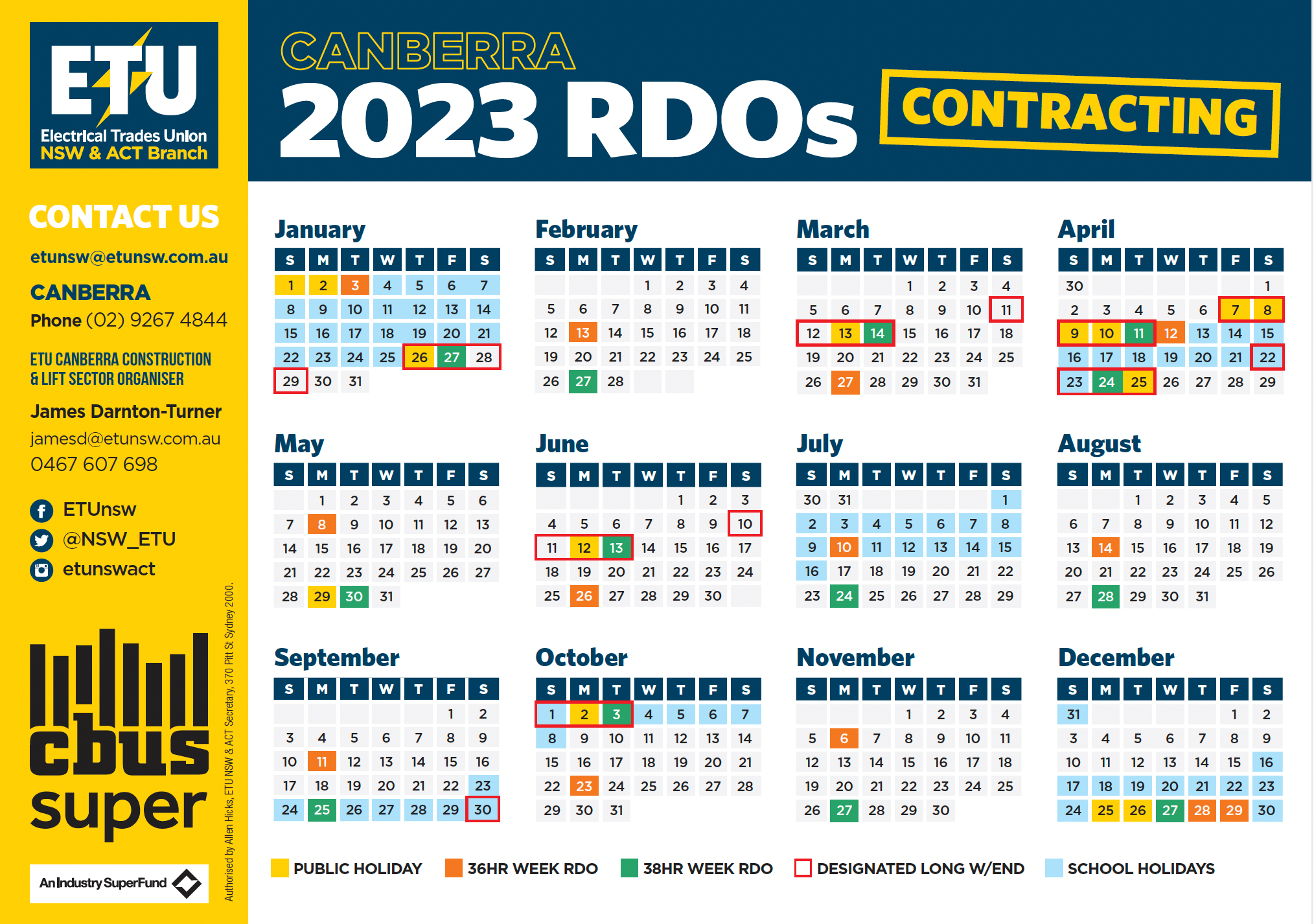 Rdo Calendar | Cfmeu Calendar 2024 Victoria Printable