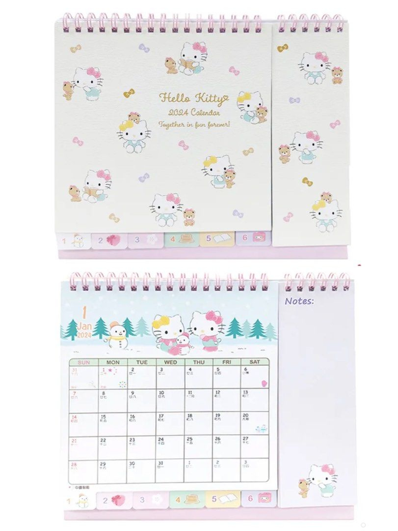 Sanrio Table Calendar 2024 | Sanrio Calendar 2024 Printable