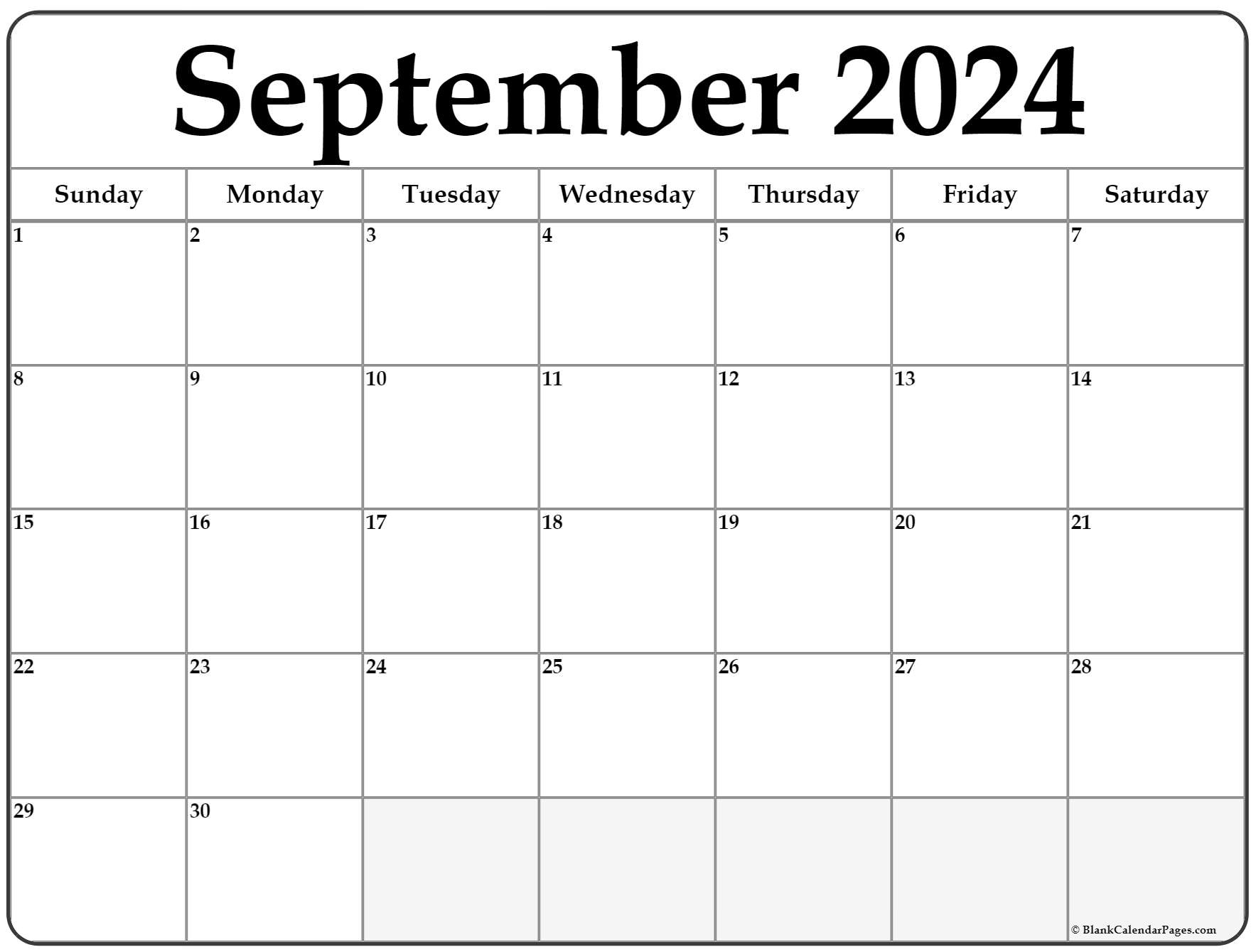 September 2024 Calendar | Free Printable Calendar | Editable And Printable Calendar 2024