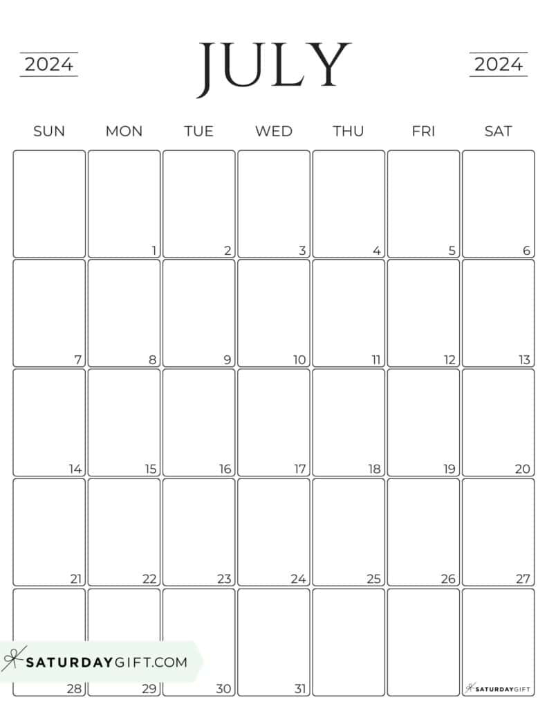 Simple Calendar Template 2024 - Free Printable Vertical Calendar | Free Printable Vertical Monthly Calendar 2024