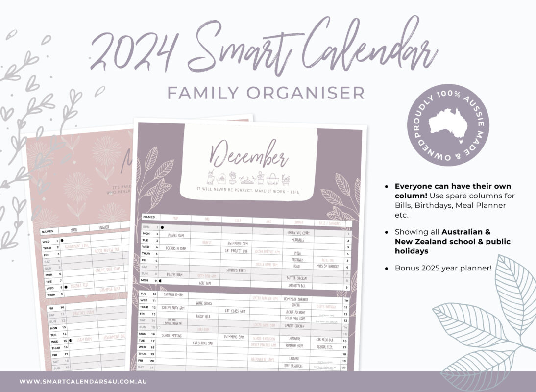 Smart Calendars - Family Organisers | Printable Calendar 4U 2024