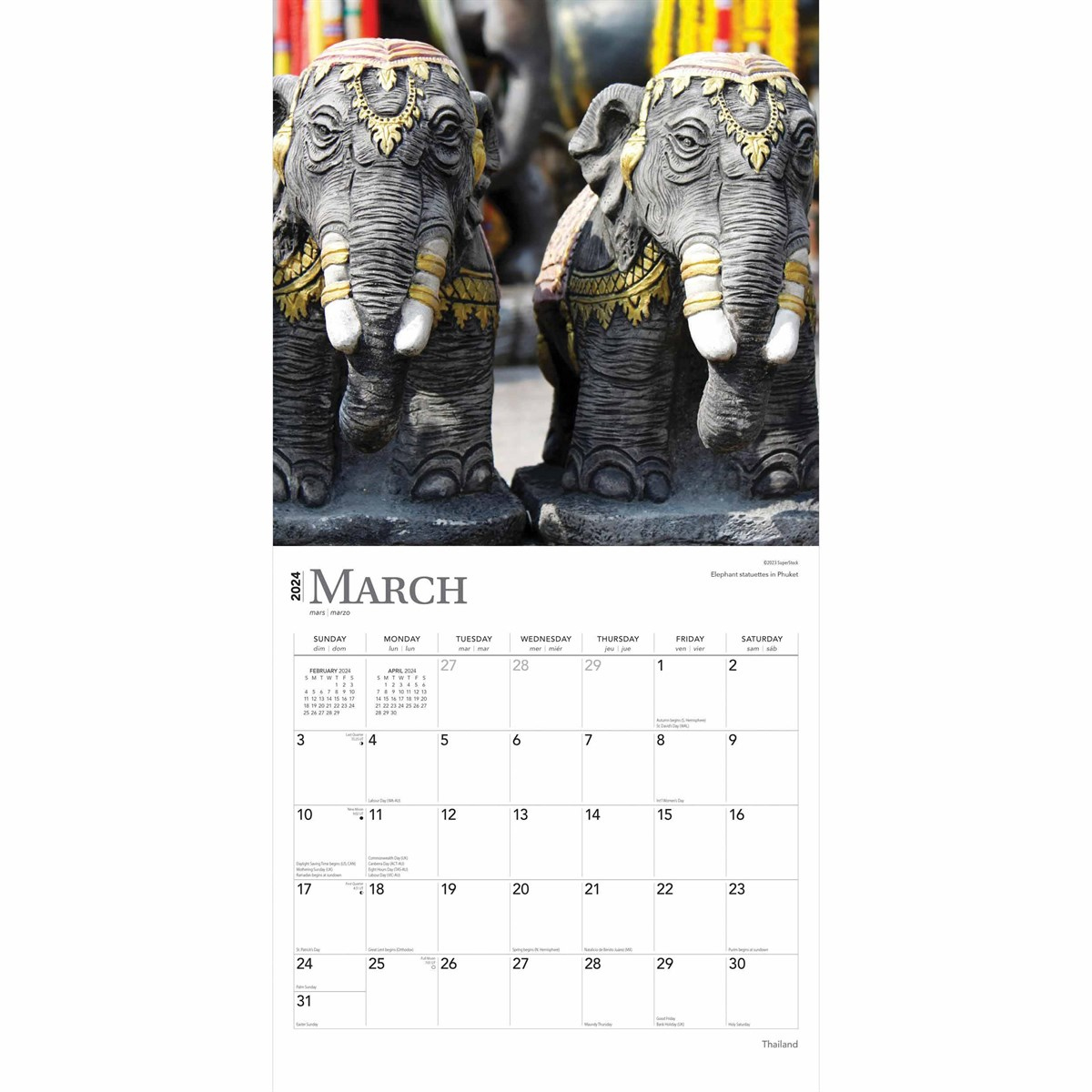 Thailand Calendar 2024 | Printable Calendar 2024 Thailand