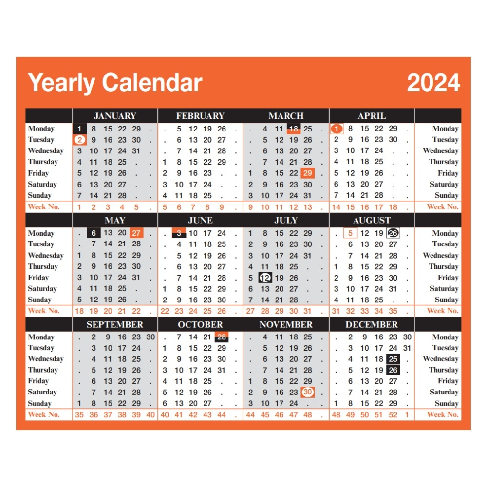 Wall/Desk A4 Calendar 2024 | Fast Uk Delivery | In Stock Now! | 2024 Year Calendar A4