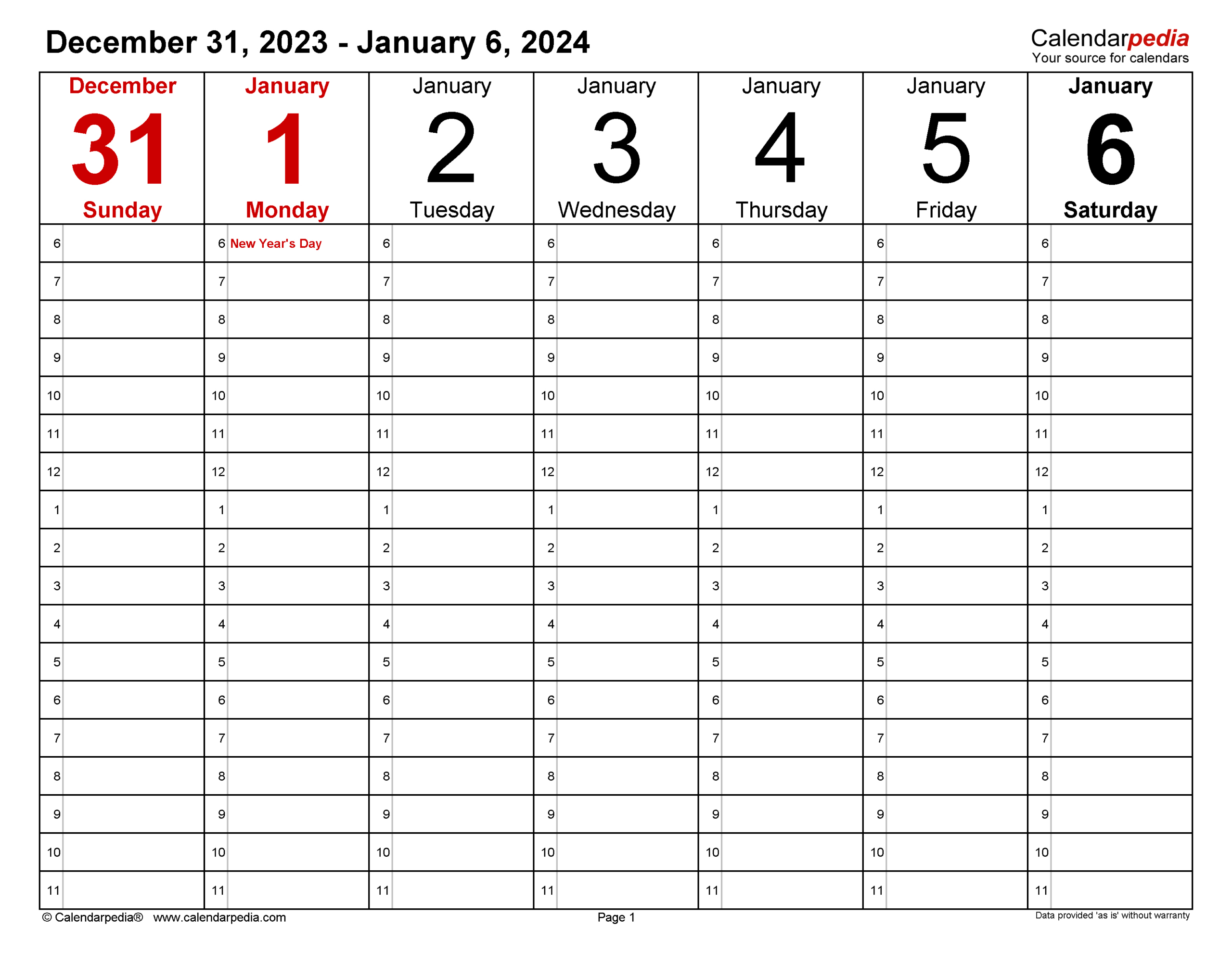 Weekly Calendars 2024 For Pdf - 12 Free Printable Templates | Calendar 2024 Printable Weekly