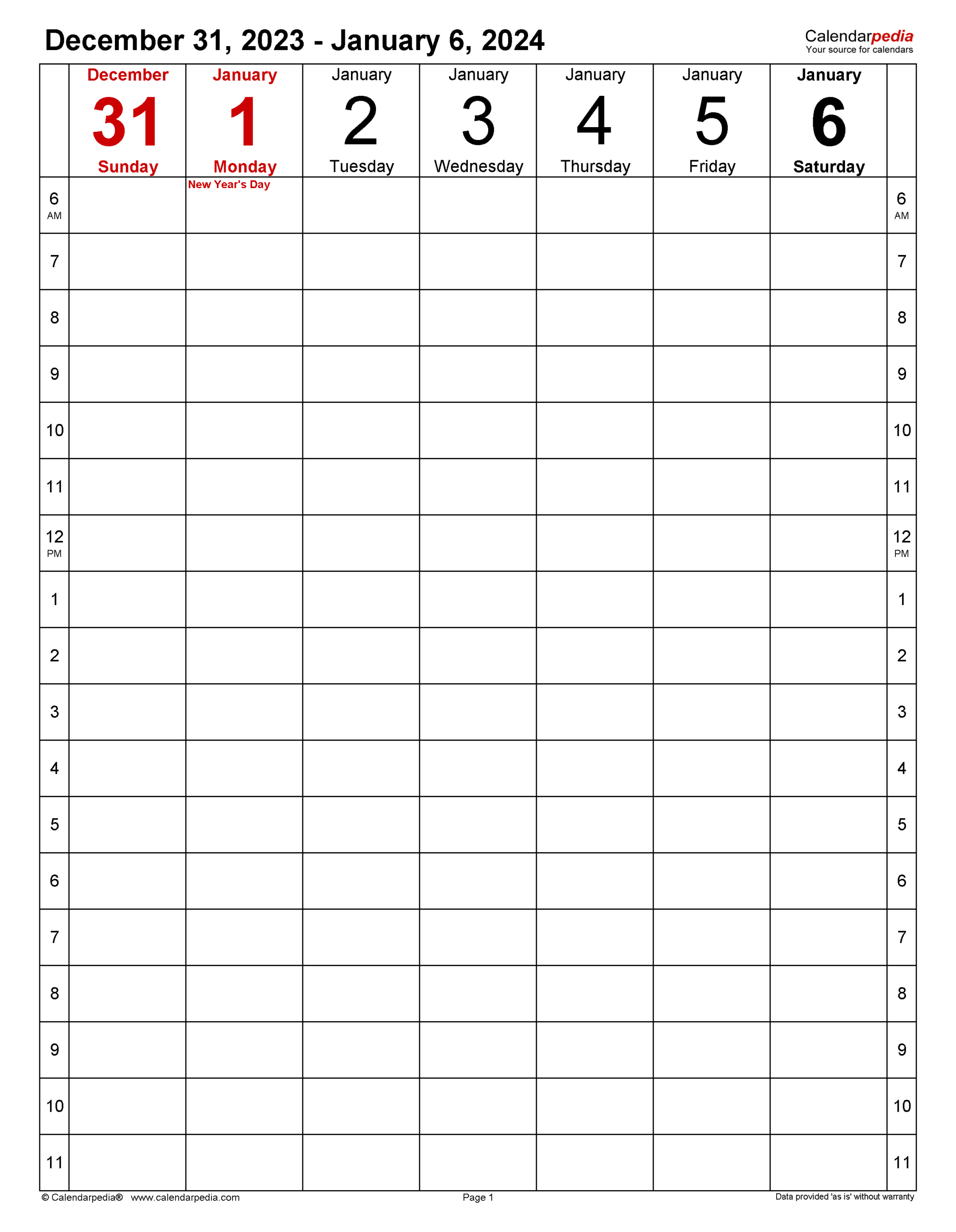 Weekly Calendars 2024 For Pdf - 12 Free Printable Templates | Printable Calendar 2024 Weekly