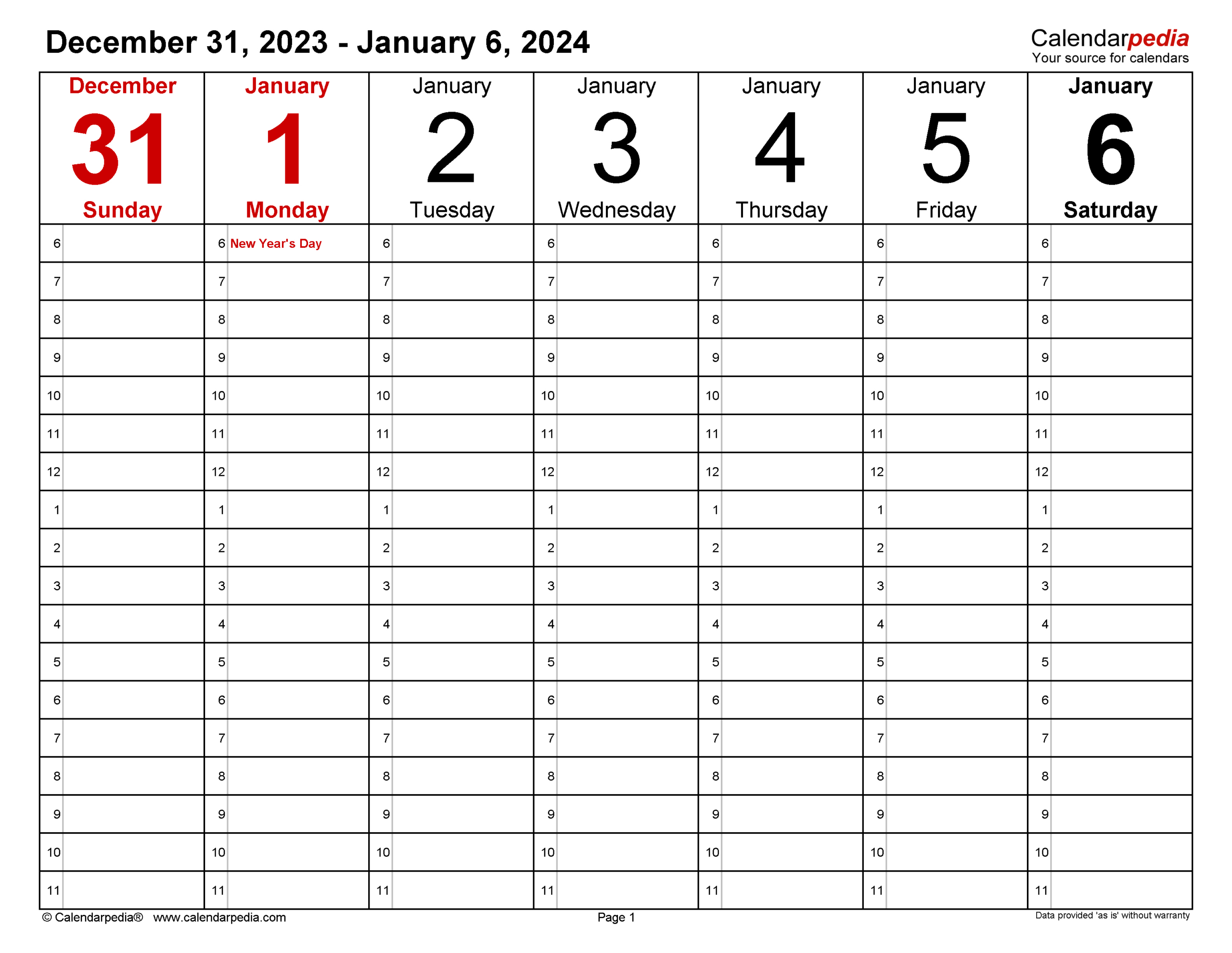 Weekly Calendars 2024 For Pdf - 12 Free Printable Templates | Printable Daily Calendar 2024