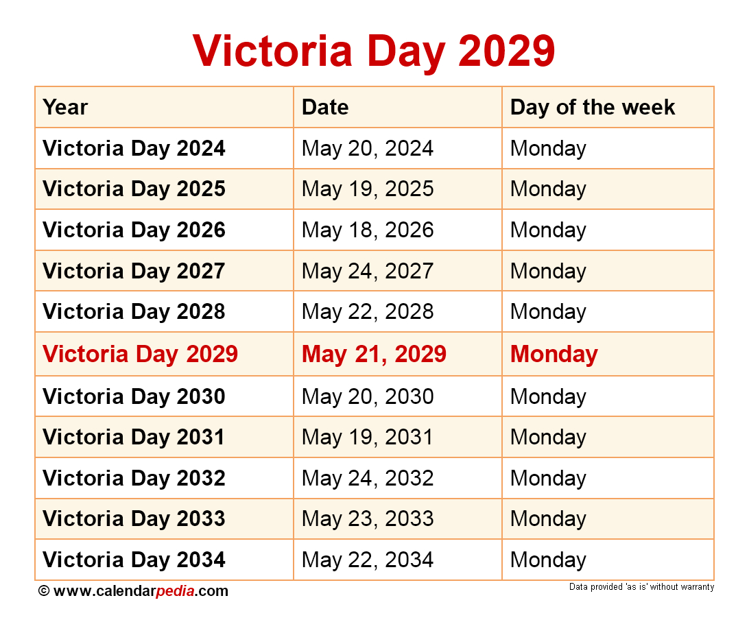 When Is Victoria Day 2024? | Printable Calendar 2024 Victoria
