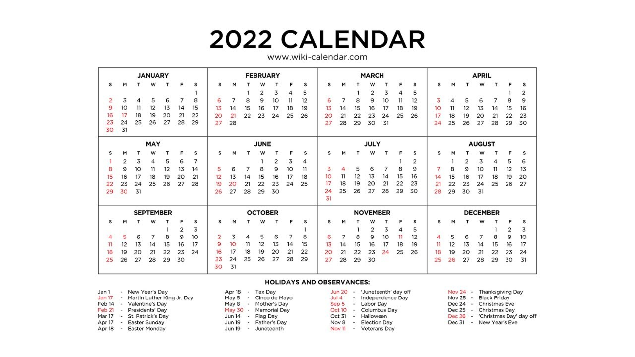 Year 2024 Calendar Printable With Holidays - Wiki Calendar | 2024 Calendar Printable With Holidays