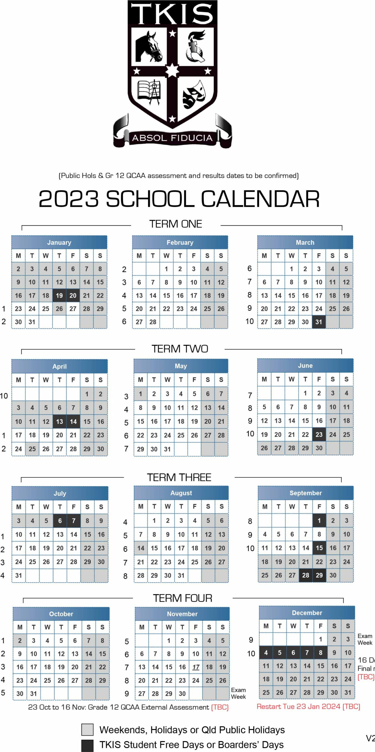 Year Calendars | Printable Calendar 2024 Qld School