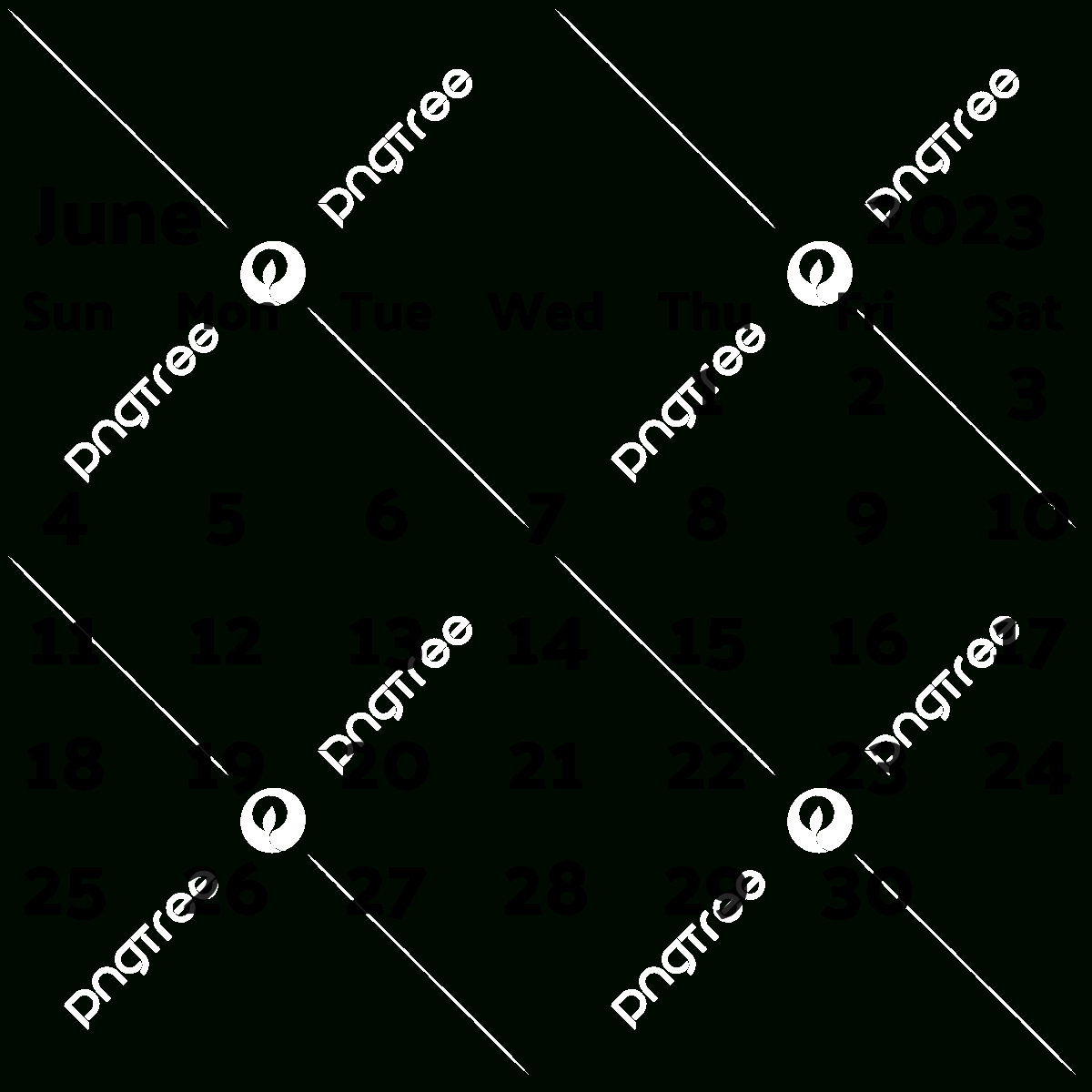 2023 Calendar June Black And White, 2023 Calendar, Calendar, June | Black And White June Calendar