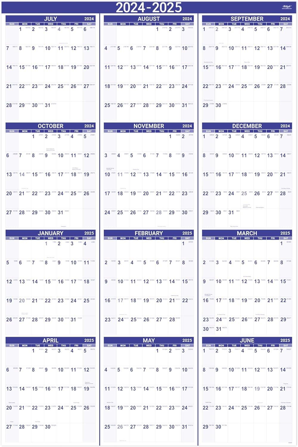 2024-2025 Yearly Wall Calendar - Yearly Wall Cameroon | Ubuy | Calendar From June 2024 to June 2025