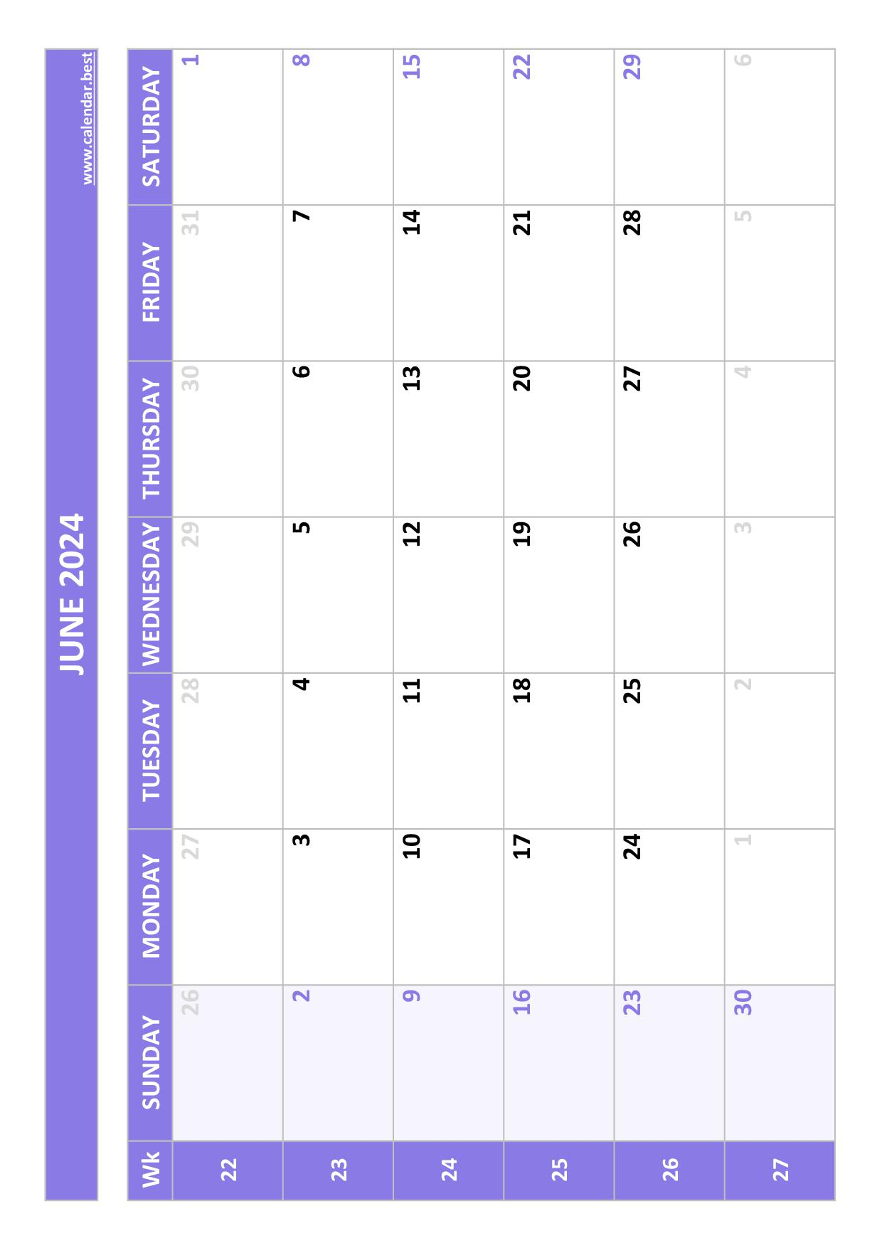 2024 Calendar With Week Numbers (Us And Iso Week Numbers) | June 2024 - May 2025 Calendar