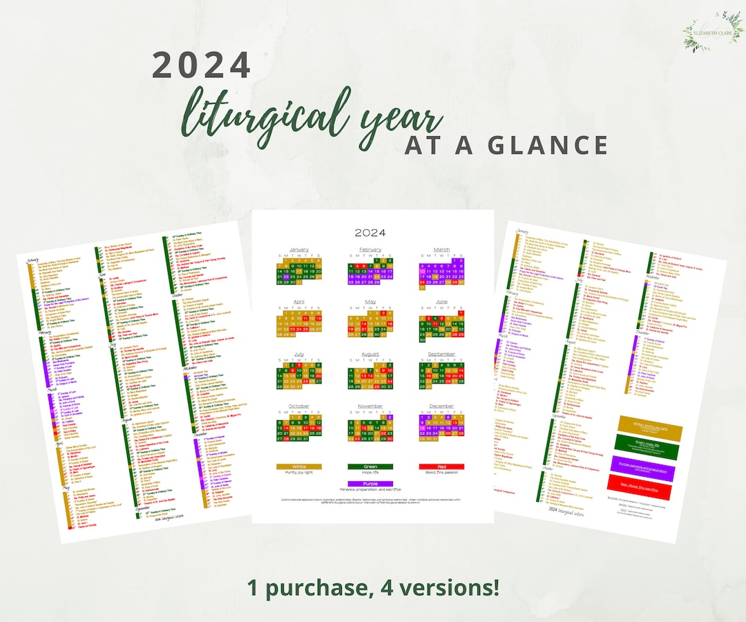 2024 Catholic Liturgical Calendar Year At A Glance: Liturgical | Catholic Calendar For June 2024