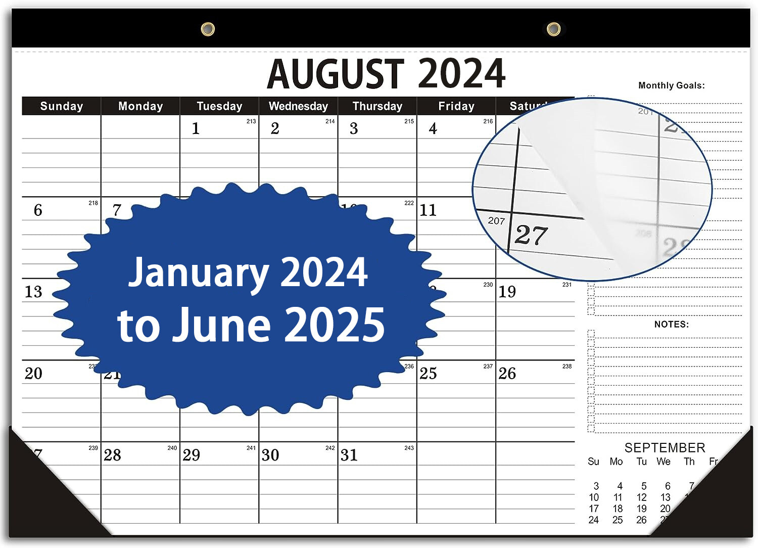 2024 Desk Calendar - Best Time January 2024 - June 2025, Large | Jan To June 2024 Calendar