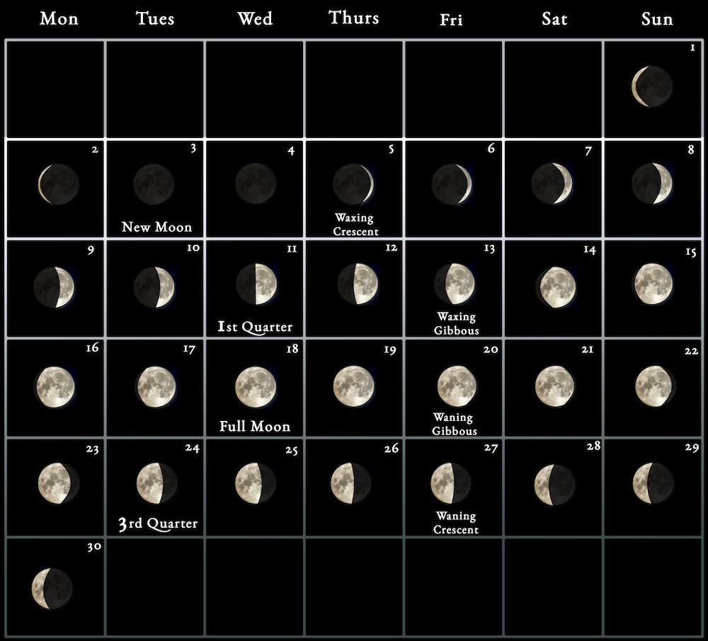 2024 Moon Calendar - Every Phase And Stage Of The Moon | Haircut Lunar Calendar June 2024