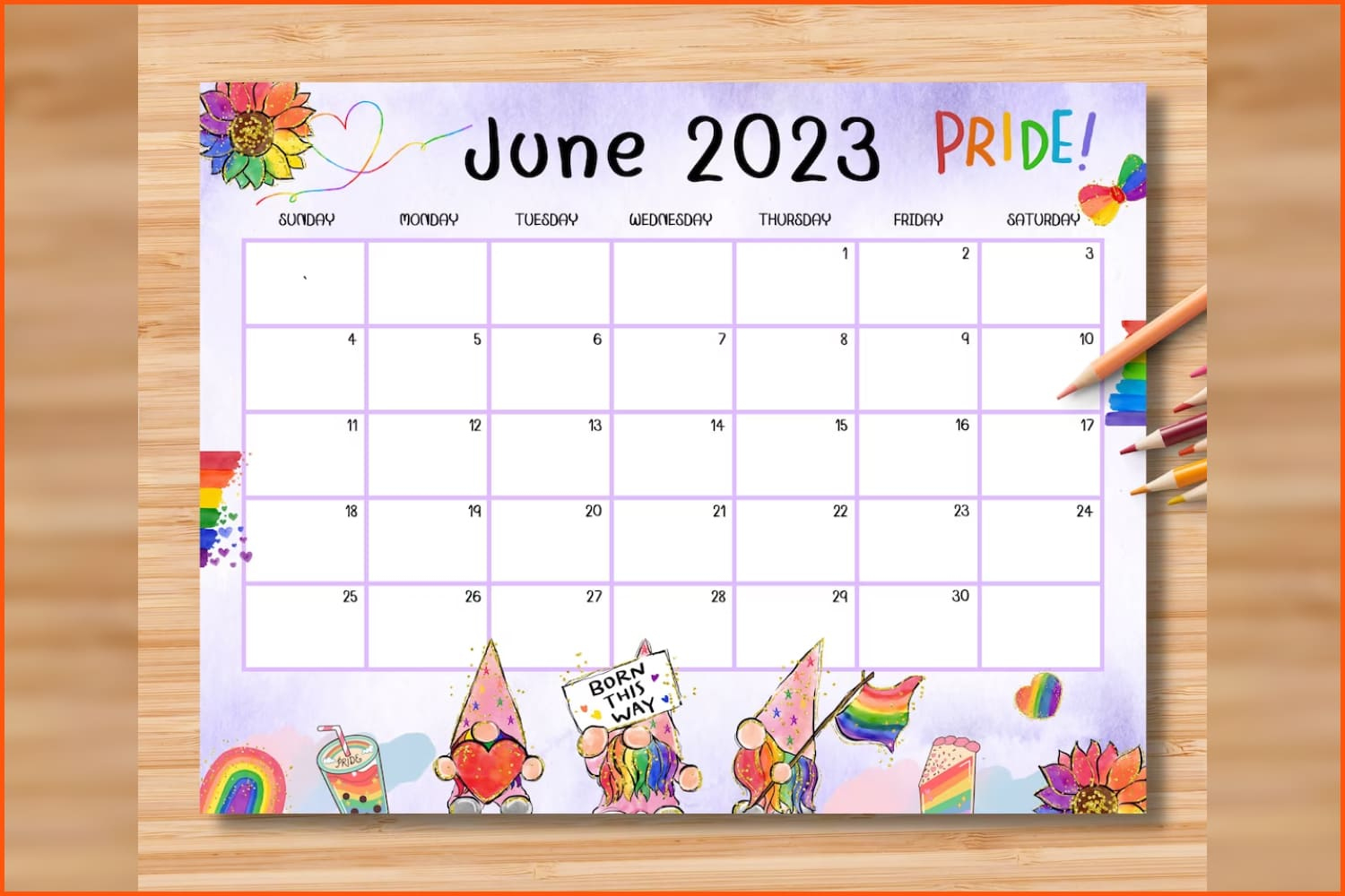 40+ Best June Calendars For 2022 | June 2024 Pride Month Calendar