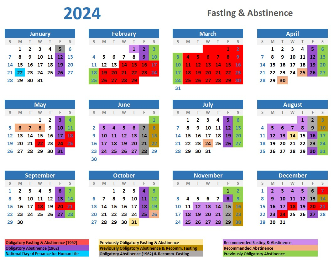 A Catholic Life: 2024 Traditional Catholic Fasting And Abstinence | June 4 2024 Catholic Calendar