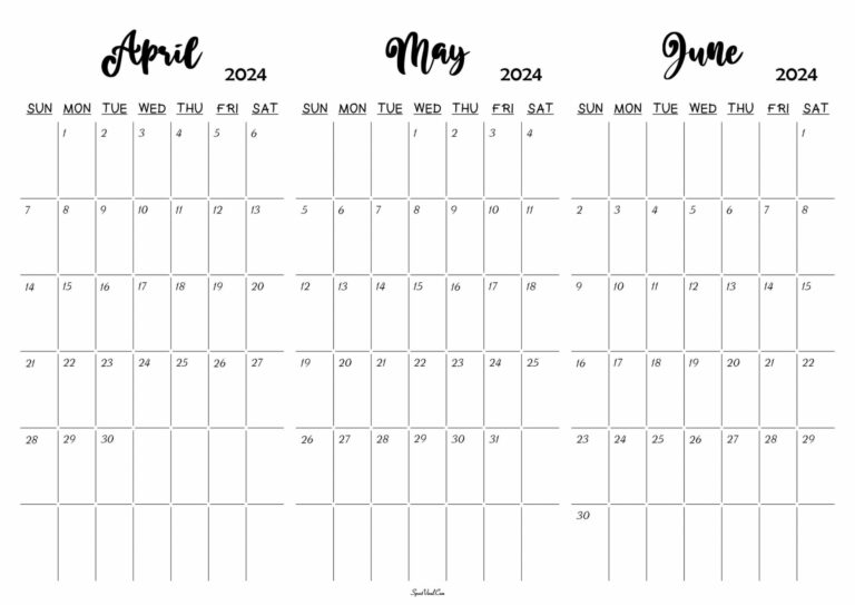 April May June 2024 Calendar | Calendar Template, Calendar, June | 2024 April May June Calendar