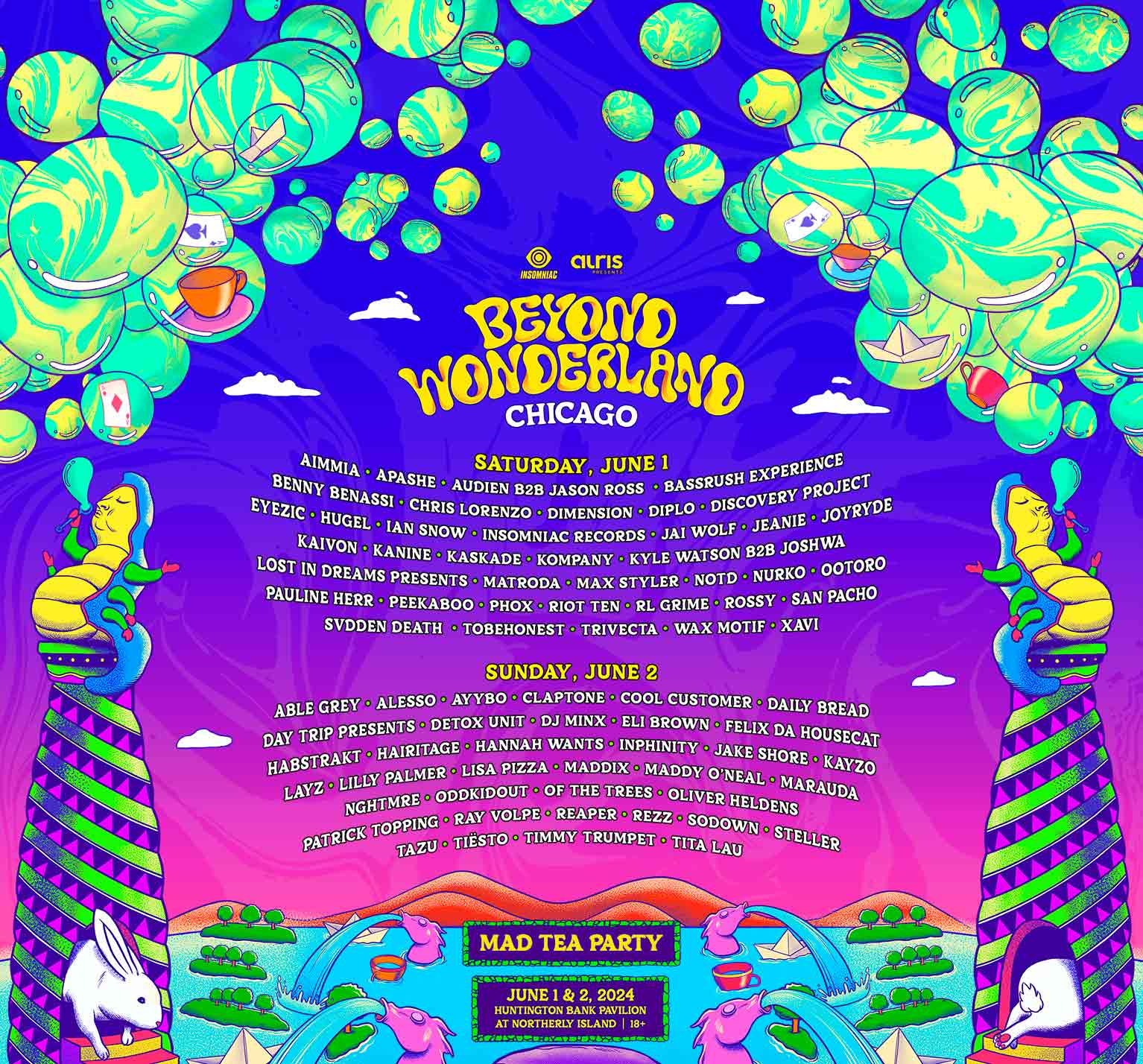 Beyond Wonderland Chicago | June 1+2, 2024 | Huntington Bank | Chicago Event Calendar June 2024