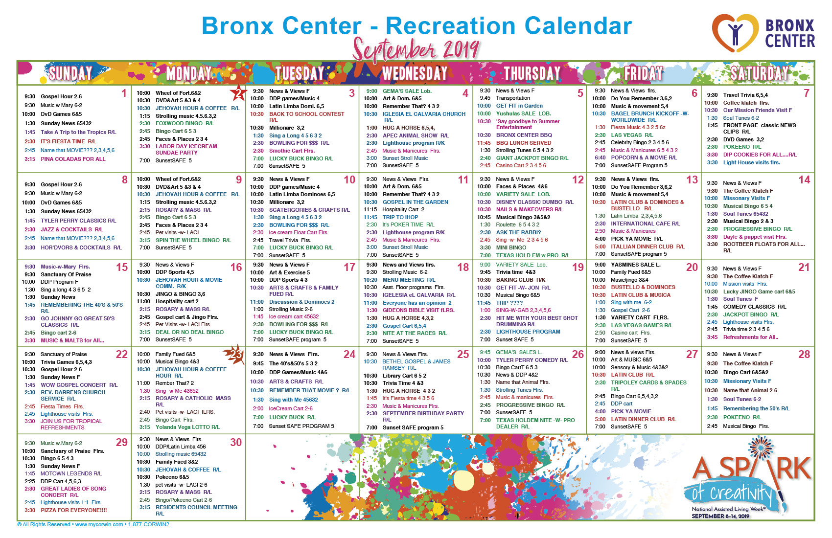 Bronx Center – Centers Health Care Nursing And | Foxwoods Bingo June 2024 Calendar