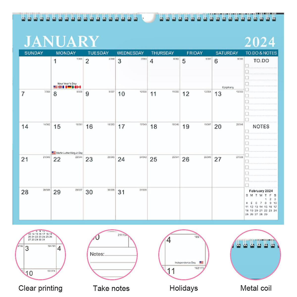 Calendar 2024-2025 - 18 Monthly Wall Calendar2024-2025 From | Calendar 2024 January to June 2025