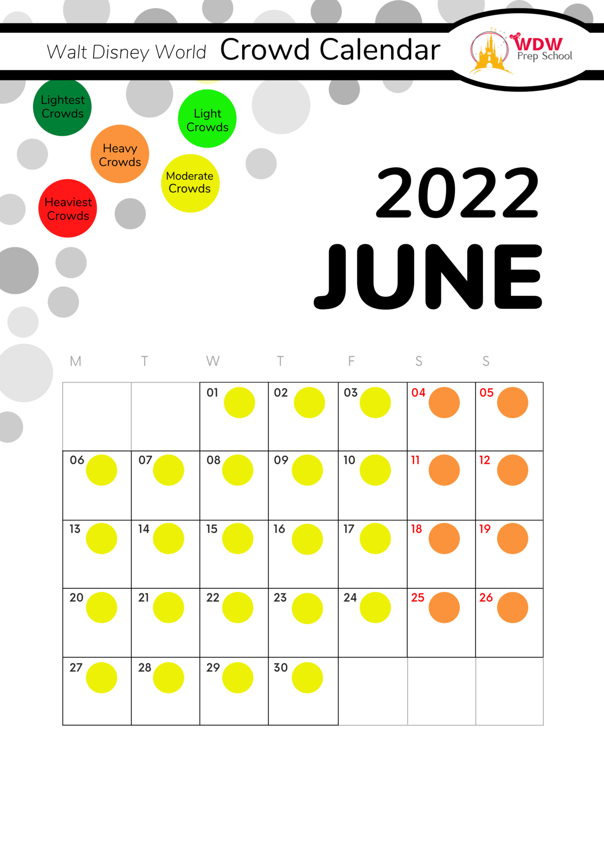 Disney World 2022 Crowd Calendar (Best Times To Go) | Disney World June Crowd Calendar