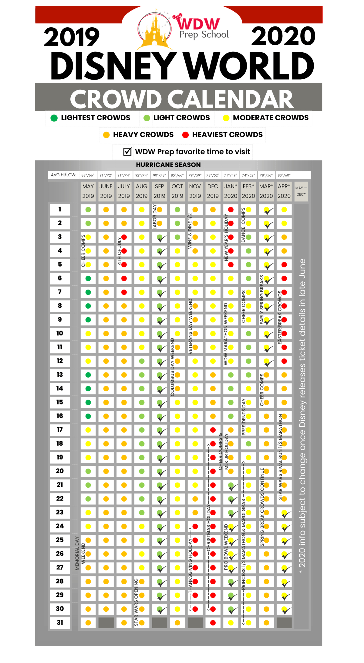 Disney World 2024 Crowd Calendar (Best Times To Go) | Disney World | Disney Crowd Calendar June 2024