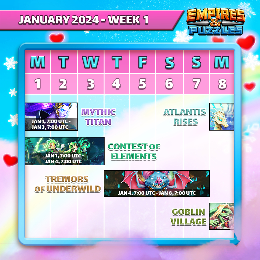 Empires &amp;amp; Puzzles On X: &amp;quot;This Week In Empires &amp;amp; Puzzles | Empires And Puzzles June 2024 Calendar