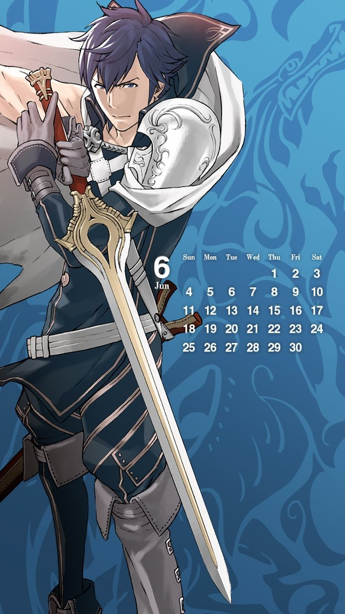 Fire Emblem Heroes&amp;#039; June 2017 Calendars Feature Camilla And Chrom | Fire Emblem Heroes June Calendar