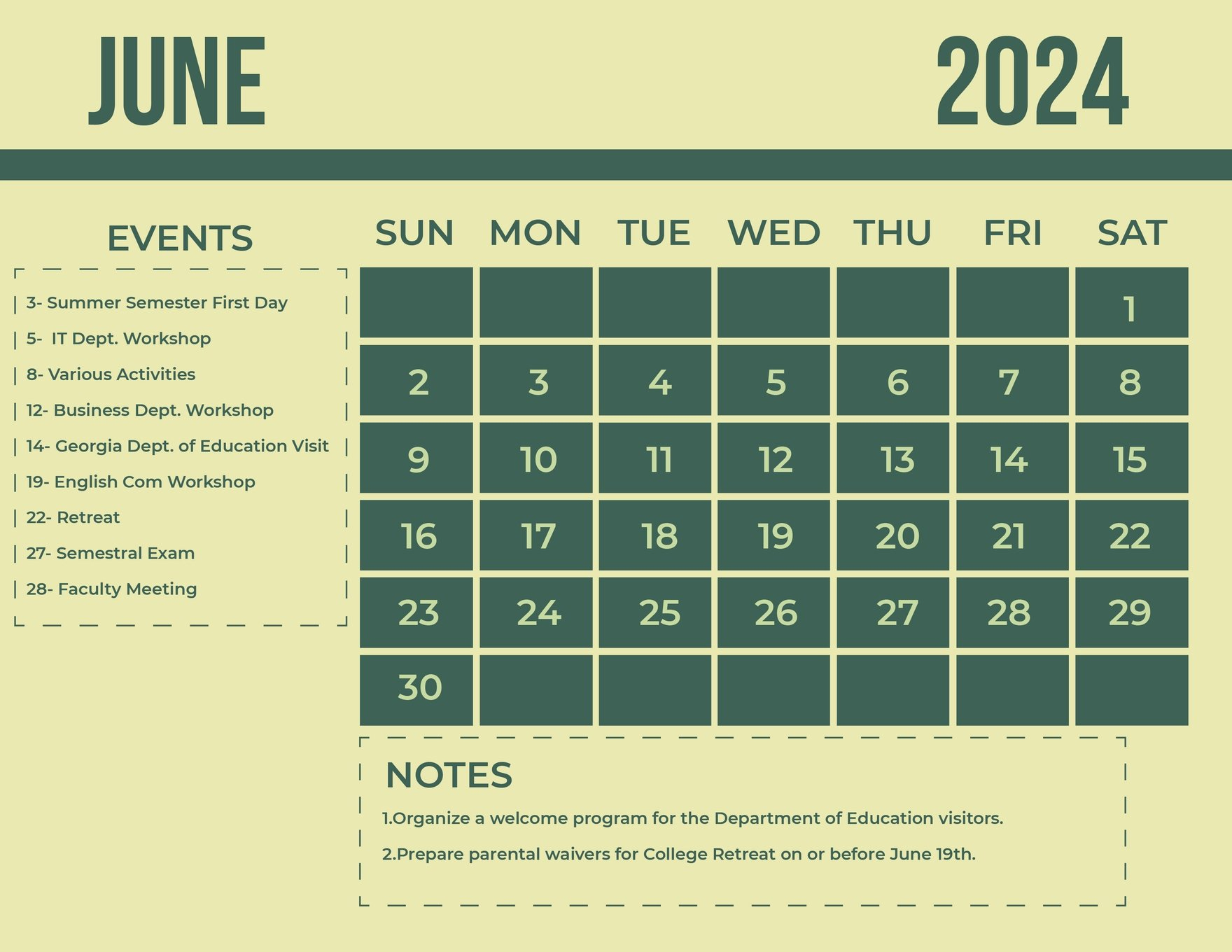 Free June 2024 Calendar Templates &amp;amp; Examples - Edit Online &amp;amp; Download | Calendar Events For June 2024