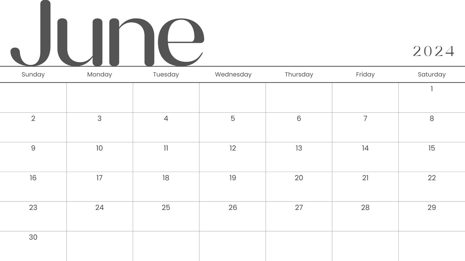 Free Printable, Custom June 2024 Calendar Templates | Canva | 2024 Calendar Month of June