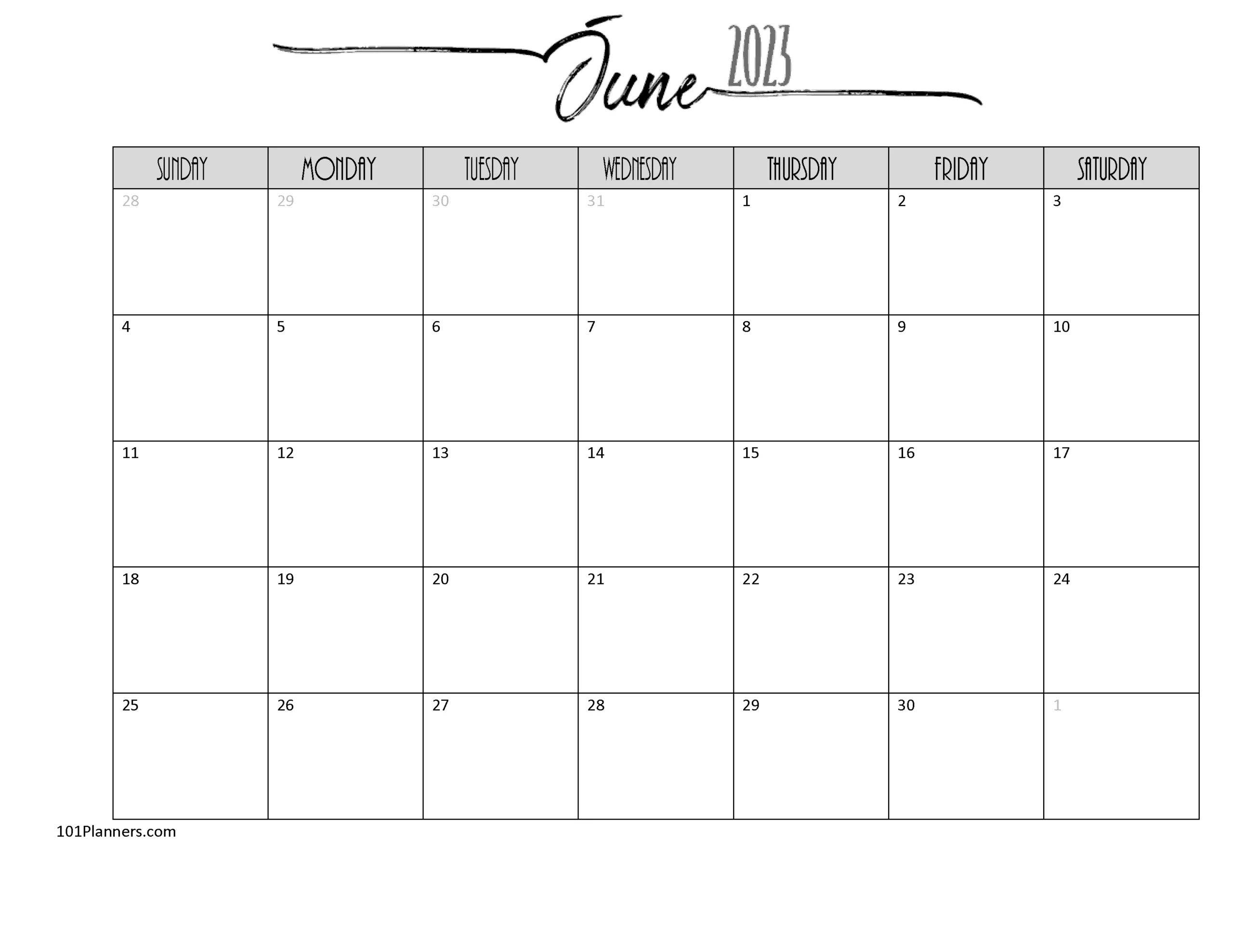 Free Printable Monthly Calendar | Word, Pdf, Excel Or Designer | Free Printable Monthly Calendar June