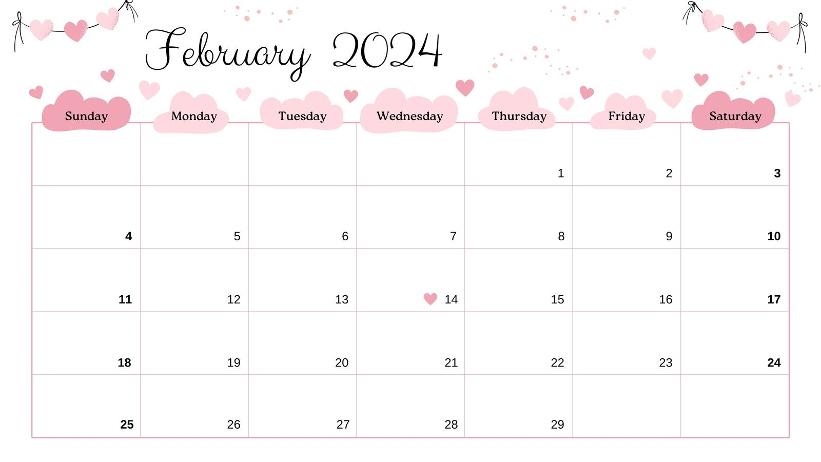 Free To Customize February 2024 Calendar Templates | Canva | February to June Calendar 2024