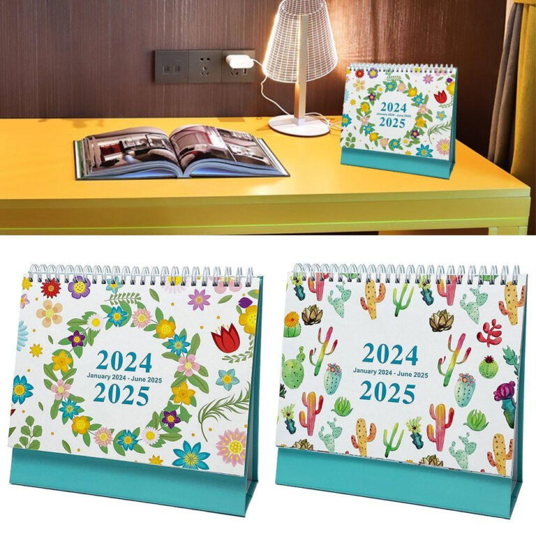 January 2024-June 2025 Desk Calendar English Table Planner Simplified 2024  Calendar School | Calendar 2024 January to June 2025