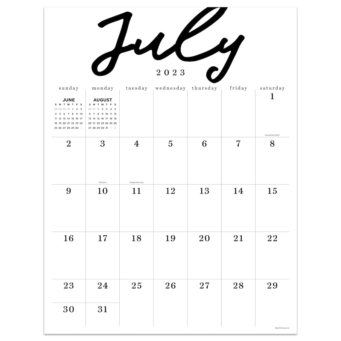 July 2023 - June 2024 Large Art Poster Wall Calendar - Walmart | July 23 To June 24 Calendar