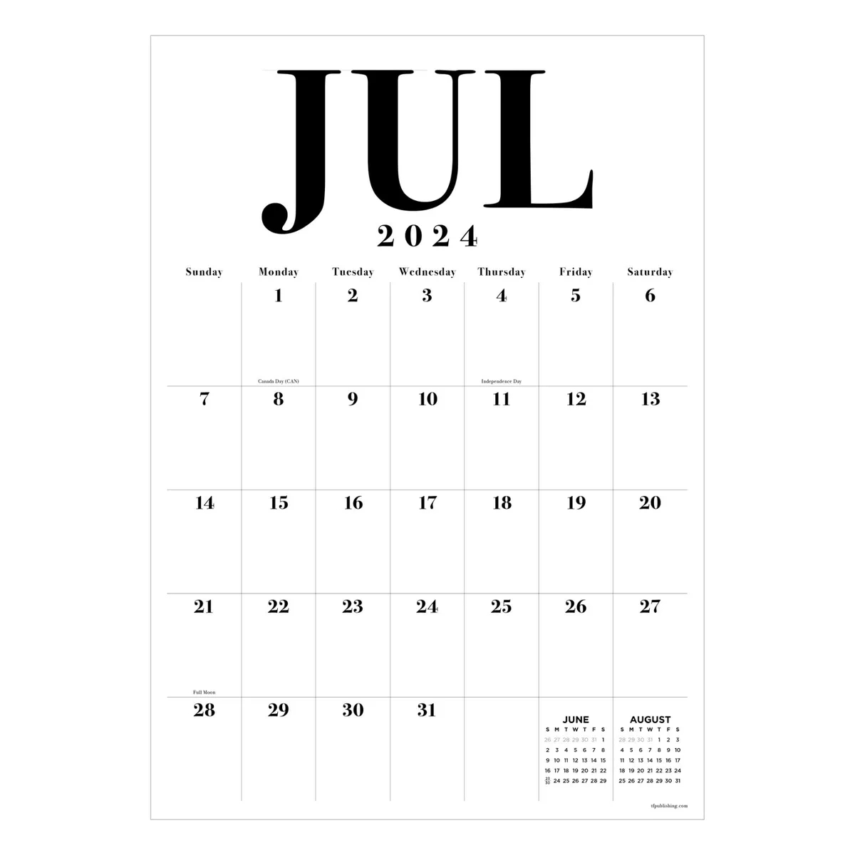 July 2024-June 2025 Art Poster Medium Desk Pad Monthly Blotter | July 2024 to June 2025 Desk Calendar