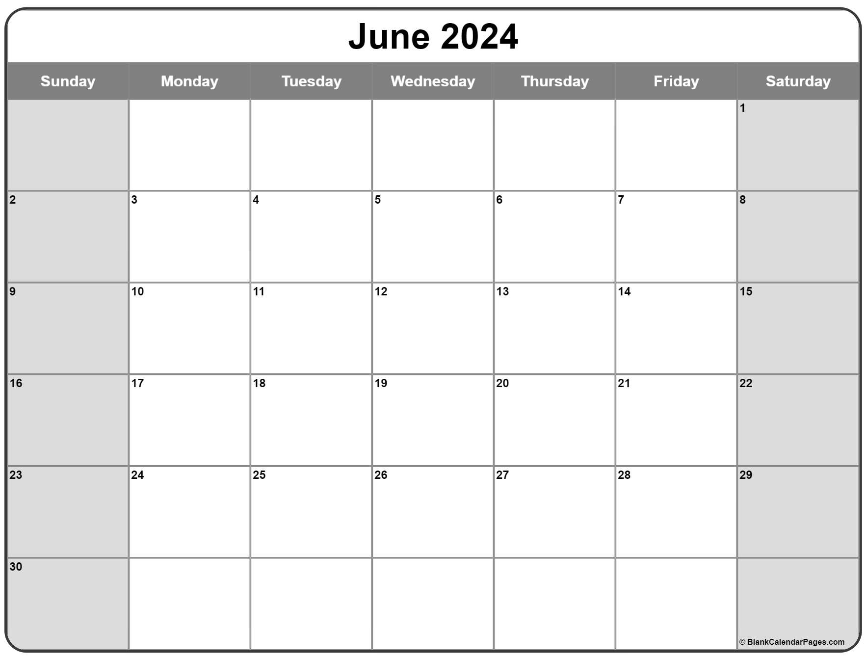 June 2024 Calendar | Free Printable Calendar | Free Printable May June 2024 Calendar