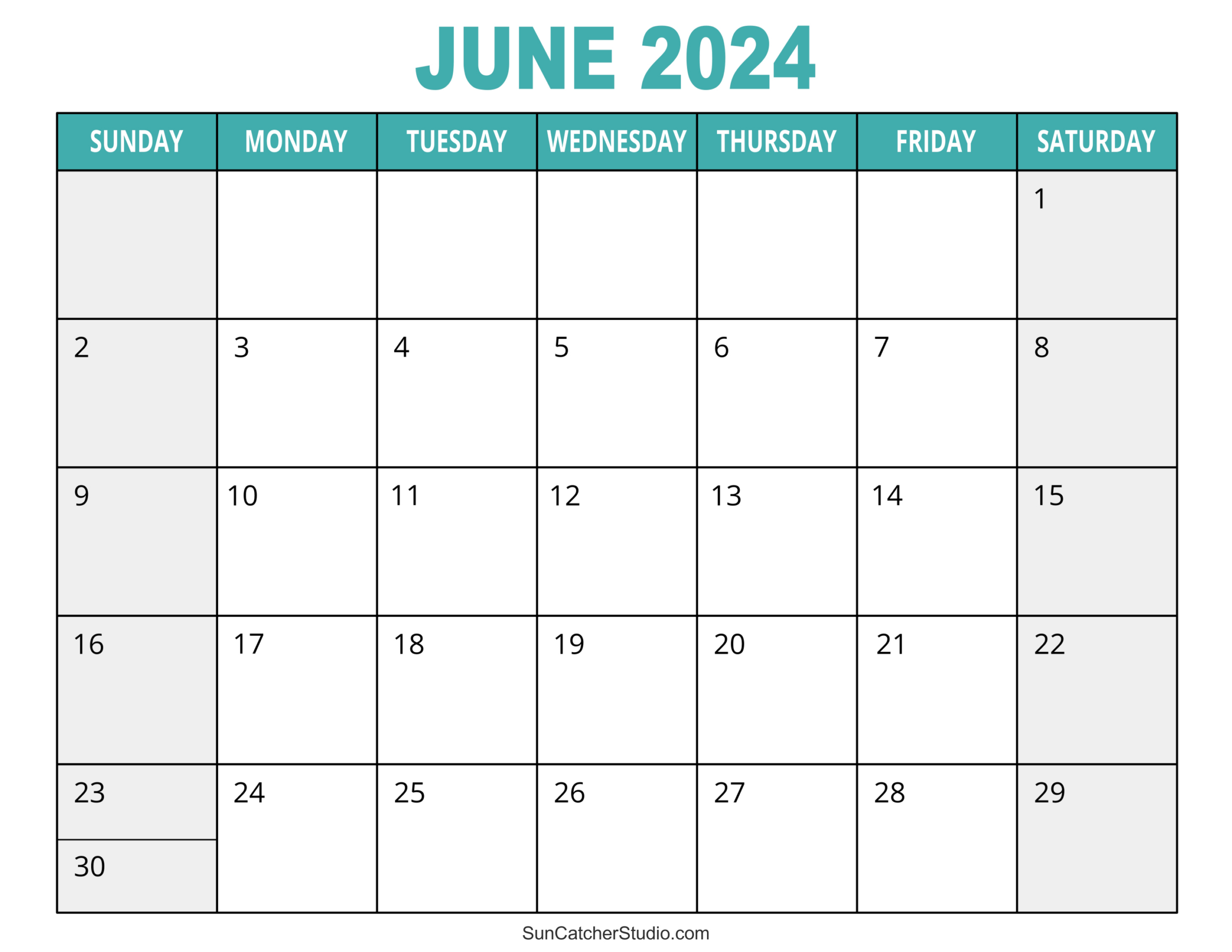 June 2024 Calendar (Free Printable) – Diy Projects, Patterns | Blank Calendar For May and June 2024