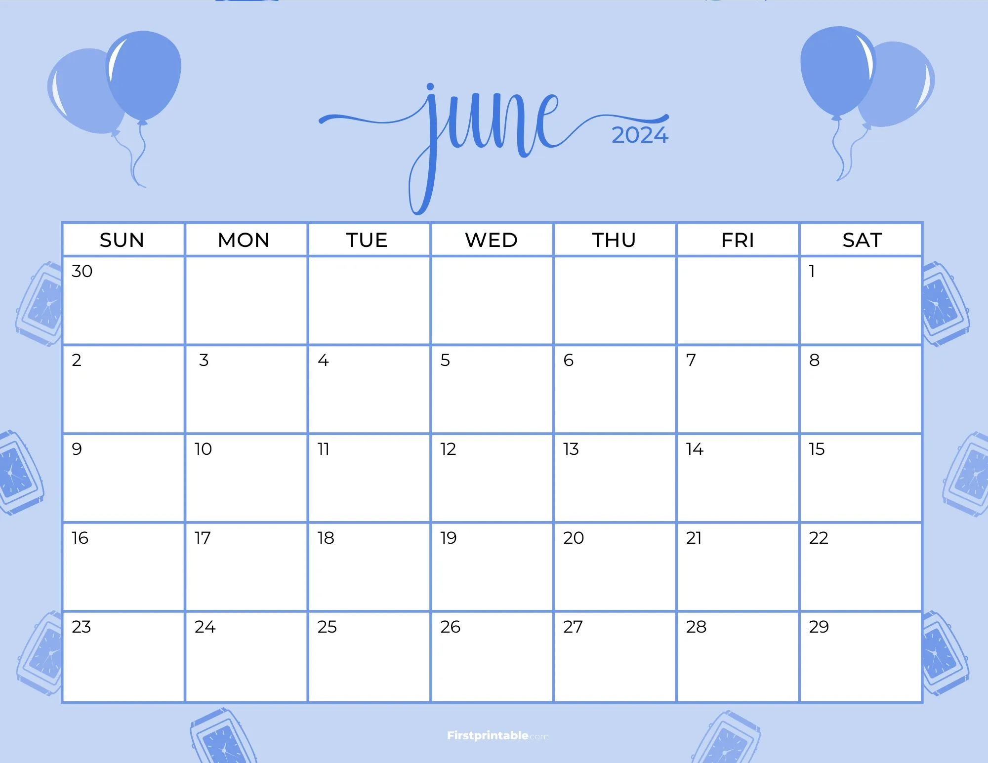 June 2024 Calendars | 40 Free Printable Pdf | Daily Calendar For June 2024