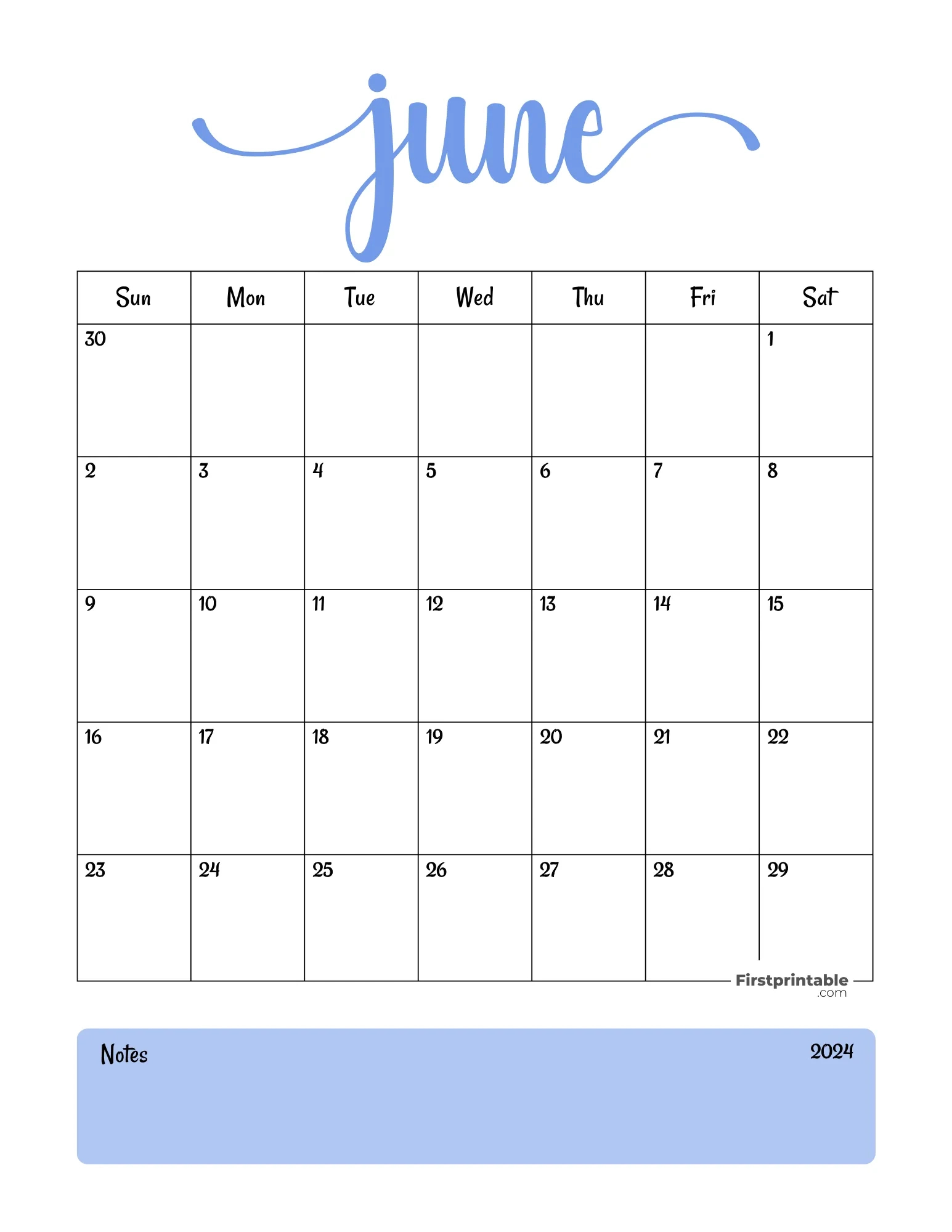 June 2024 Calendars | 40 Free Printable Pdf | Free Editable June Calendar 2024