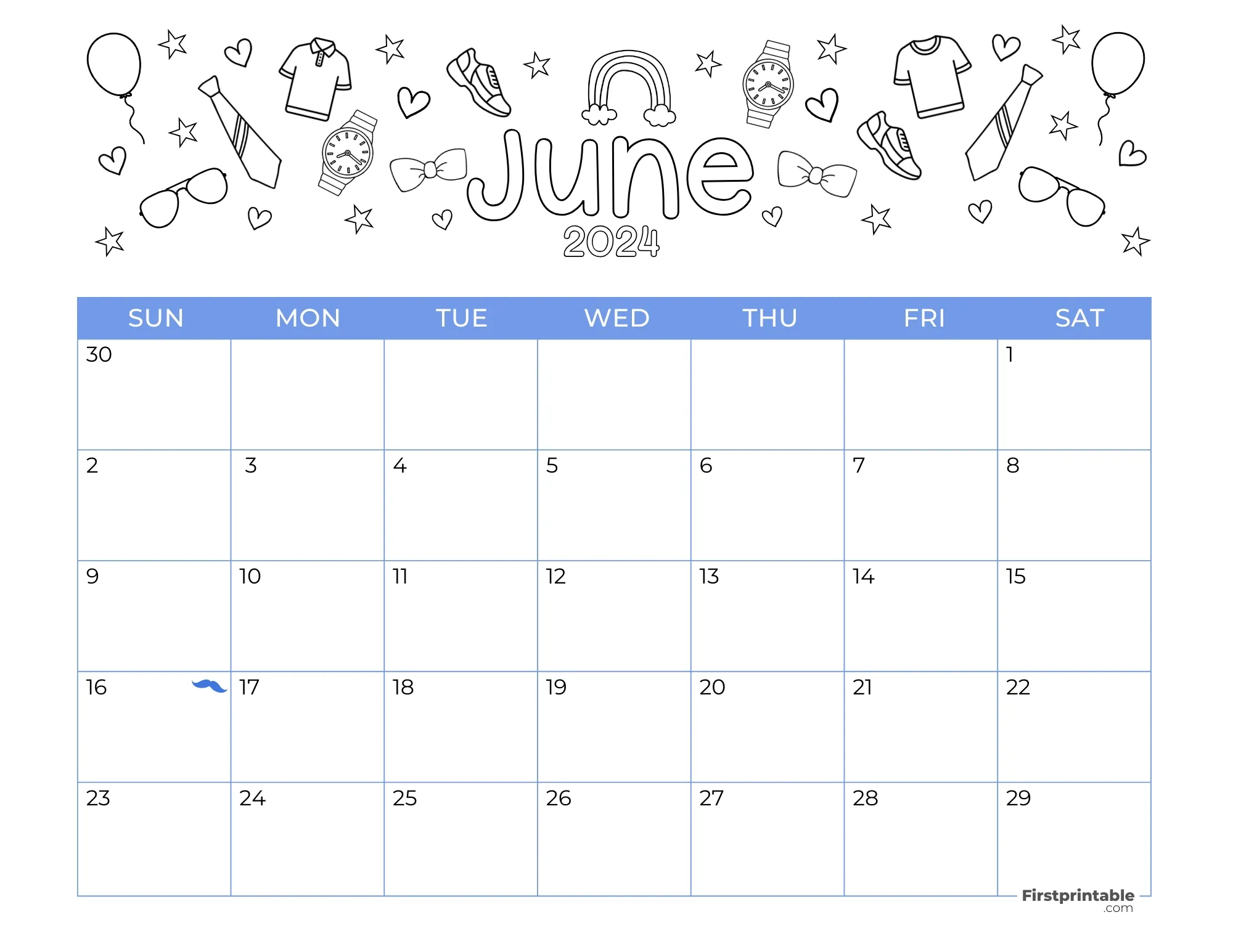 June 2024 Calendars | 40 Free Printable Pdf | June 2024 Calendar Fathers Day