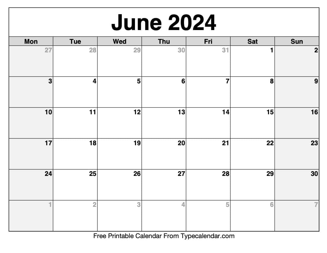 June 2024 Calendars | Free Printable Templates | Calendar For The Month of June 2024