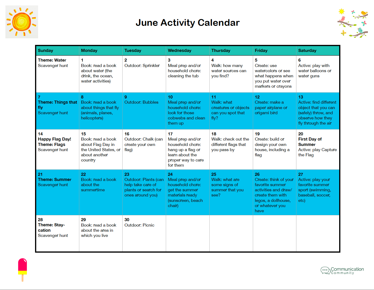 June Calendar Activities For Speech And Language-Free Download | Let Me See June&amp;#039;S Calendar