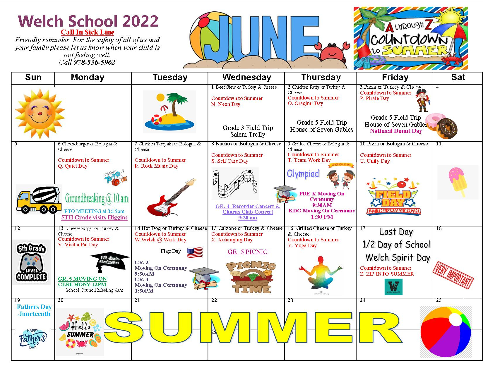 June Calendar : Peabody Public Schools | Last Day of June Calendar