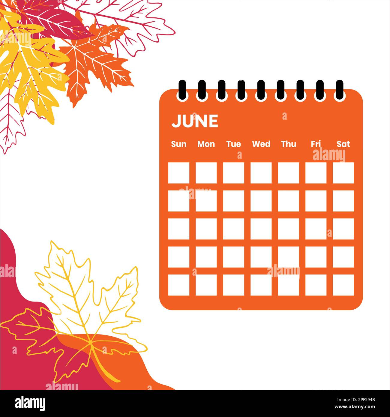 June Month Calendar Stock Vector Images - Alamy | Give Me The Calendar For The Month of June