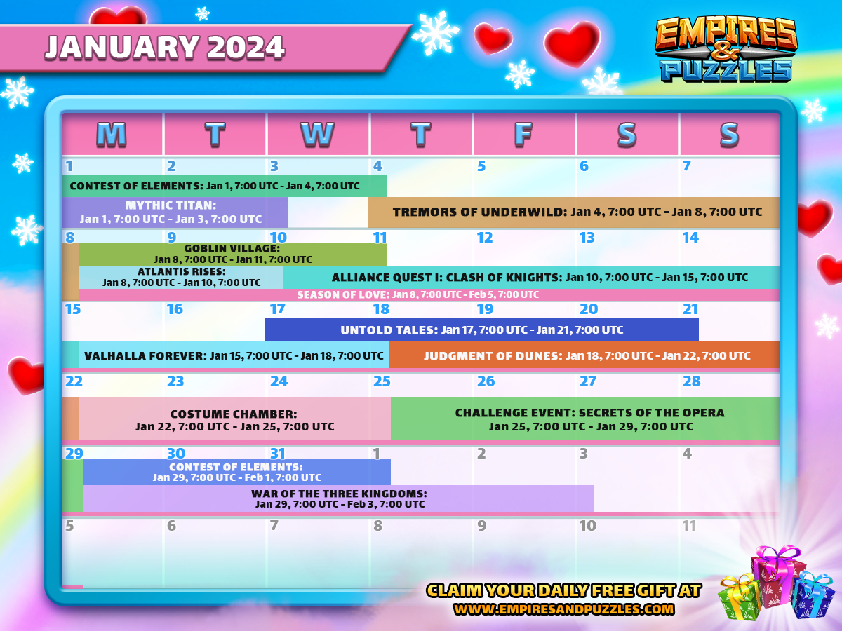 Latest News | Empires &amp;amp; Puzzles | Empires &amp;amp; Puzzles | Empires And Puzzles June 2024 Calendar