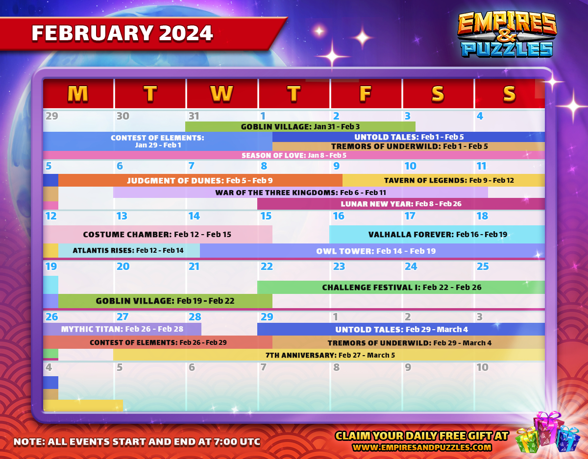 Latest News | Empires &amp;amp; Puzzles | Empires &amp;amp; Puzzles | Empires Puzzles June 2024 Calendar