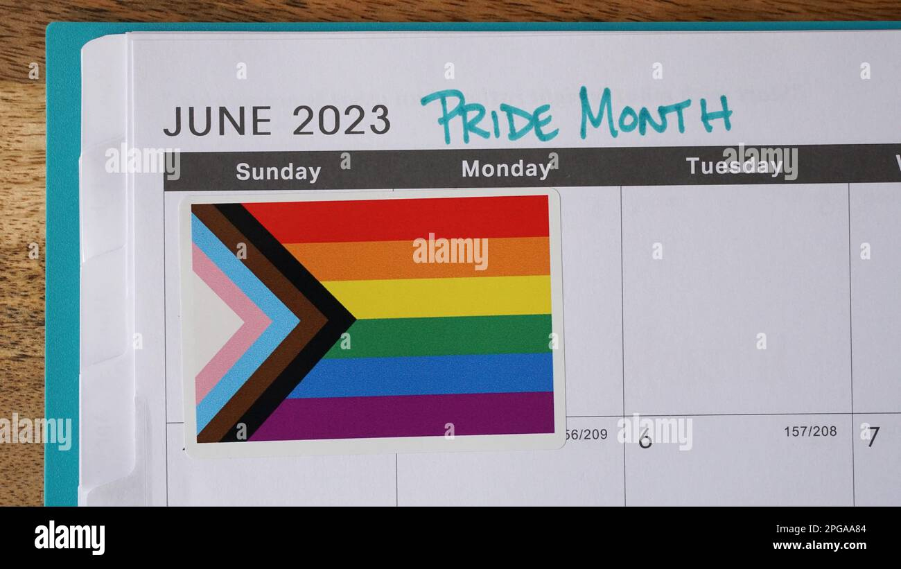 Lgbt Pride Month Marked On A June 2023 Calendar Stock Photo - Alamy | June Lgbt Pride Month Calendar