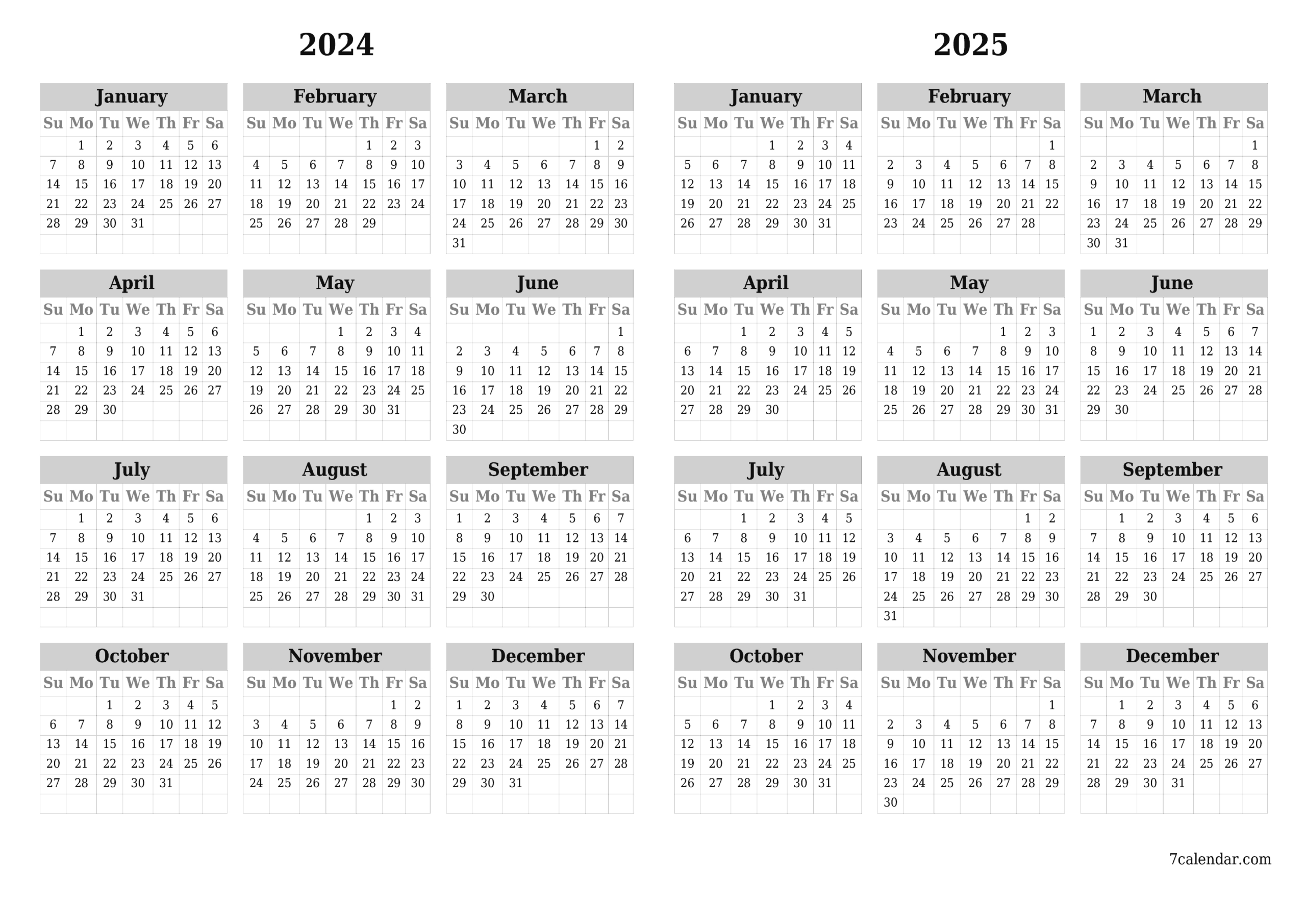 May Calendar 2024 Printable Template - 7Calendar | Calendar July 1 2024 to June 30 2024